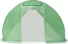 A view inside a green greenhouse tunnel with an open entrance. Anteprima dell’immagine prodotto