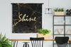 MuchoWow® Wandteppich Wandbehang Zitat - Glänzen - Gold - Produktbild-Vorschau 2