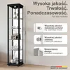 K-Möbel Gablota szklana stojącaw kolorze czarnym (176x37x33 Podgląd zdjęcia produktu 2