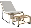 Fauteuil de détente Outsunny en rotin avec repose-pieds, Voir les images du produit 1