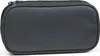 A close-up, front view of a dark gray pencil case. Voir les images du produit