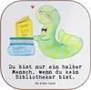 Mr. & Mrs. Panda Tischuntersetzer Bibliothekar Herz - Weiß Produktbild-Vorschau 1