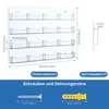 wand-organizer aus acryl mit 16 fächern – durchsichtiges Produktbild-Vorschau 2