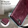 Handyhülle iPhone SE 2022/2020 7/8 Weinrot Leder Flipcase Produktbild-Vorschau 6