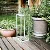 DanDiBo Tabouret pour fleurs Métal Blanc Angulaire 50 cm Voir les images du produit 3