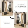 Armoire Milo avec miroir, étagères et tringle à vêtements, Voir les images du produit 6