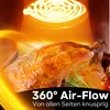 A roasted chicken is shown in an oven with a heating element above it, suggesting a cooking process. Produktbild-Vorschau