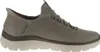 A side view of a gray Skechers slip-on shoe. Podgląd zdjęcia produktu