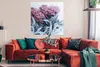MuchoWow® Poster Rosa Pfingstrosen auf Marmor 100x100 cm - Produktbild-Vorschau 2