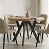 Runder Ausziehbarer Tisch für Esszimmer, PERO, Loft-Stil, Produktbild-Vorschau 2