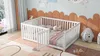 Lit bébé, lit à plateforme, cadre de lit, barrière de Voir les images du produit 4