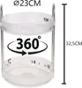 A two-tiered rotating organizer with dimensions indicated. Anteprima dell’immagine prodotto