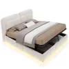 Cama tapizada Merax de 140x200 cm con barra de luces LED, Vista previa de la imagen del producto 12