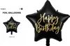 Palloncino in foil Happy Birthday nero oro 45cm Anteprima dell’immagine prodotto 4
