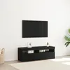 vidaXL TV skrinka čierny dubový vzhľad 120 x 35 x 40 cm Náhľad obrázku produktu 4
