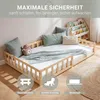 Łóżeczko dla dziecka 120x200 cm z materacem, łóżko na Podgląd zdjęcia produktu 22