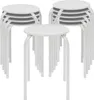 Harbour Housewares Stapelhocker aus Metall – Mattweiß – Produktbild-Vorschau 1