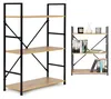 ModernHome CWJ602480LG Dřevěný regál s kovovým rámem a 3 Náhled obrázku produktu 2