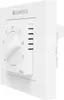 A white thermostat on a white wall. Produktbild-Vorschau