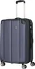 A gray Travelite trolley suitcase with black accents and wheels, standing upright on a white background. Produktbild-Vorschau