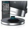 Close-up of a kettle base and part of the kettle body, with marketing text and branding. Anteprima dell’immagine prodotto