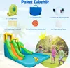Aufblasbar Wasserpark mit Doppelrutsche, Kletterwand & Produktbild-Vorschau 4
