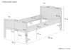 Seniorenbett extra hoch Einzelbett 90x200 Massivholzbett Produktbild-Vorschau 7