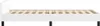 A side view of a white bed frame with wooden slats. Voir les images du produit