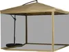 Outsunny Ampelschirm 295x295cm Sonnenschirm mit Netzseiten Produktbild-Vorschau 1
