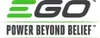 The image shows the EGO logo and the tagline "POWER BEYOND BELIEF". Produktbild-Vorschau