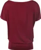 RED by EMP Damen bordeaux-rotes lockeres Basic T-Shirt Produktbild-Vorschau 2