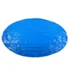 A blue, round pool cover is shown against a white background. Podgląd zdjęcia produktu