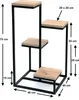 DanDiBo Blumentreppe Metall Schwarz Holz 75 cm Produktbild-Vorschau 2