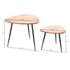 WOHNLING 2er Set Satztisch Akazie Massivholz / Metall Produktbild-Vorschau 3