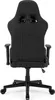 Rear view of a black gaming chair on a white background. Produktbild-Vorschau