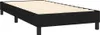 A black bed frame with wooden slats, viewed from a slight angle. Anteprima dell’immagine prodotto