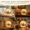 formano LED Deko-Kugel Winterhaus 12 cm Glas Timer Produktbild-Vorschau 3