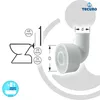 tecuro WC-Spülrohrverbinder - Winkelform - Ø 48/28 Produktbild-Vorschau 4