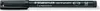 A black Staedtler Lumocolor permanent marker is shown on a white background. Produktbild-Vorschau