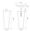 Technical drawings and dimensions of furniture legs. Produktbild-Vorschau