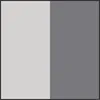 A split image showing two different shades of gray, representing a reversible duvet cover. Voir les images du produit