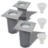 vidaXL Spot encastré de sol LED 3 pcs. Outdoor Carré Voir les images du produit 6