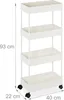 Carrello Relaxdays, 4 ripiani, A x L x P: 93 x 40 x 22 cm, Anteprima dell’immagine prodotto 4
