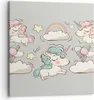Bild auf Leinwand - Leinwandbild - Wolke Tapete Einhorn Produktbild-Vorschau 1