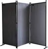 2 Stück Paravent 3 Teilig 165 x 220 cm Grau - Garten & Produktbild-Vorschau 3