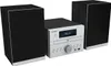 A Thomson micro stereo system with two speakers, a central unit with a CD player and display, and controls. Voir les images du produit
