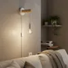 MasterLED Wandlampe - E27 - Weiß Holzoptik - hängend - Produktbild-Vorschau 2