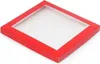 Boîte cadeau décorative en carton, rouge, 210 x 210 x 20 Voir les images du produit 3