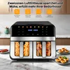 Heißluftfritteuse XXL doppel Airfryer 2600W / 9L (2x 4,5L Produktbild-Vorschau 2