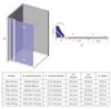 Duschwand Glas Faltbar 140 cm Walk in Dusche 6 mm Echtglas Produktbild-Vorschau 4
